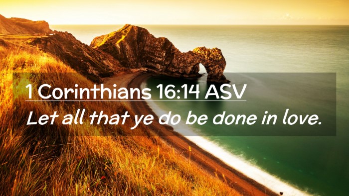 Picture 02 - 1 Corinthians 16:14 ASV Desktop Wallpaper - Let all that ye do be done in - Desktop Bible Verse Wallpaper