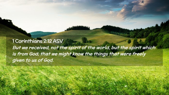 Picture 02 - 1 Corinthians 2:12 ASV Desktop Wallpaper - But we received, not the spirit of the world, but - Desktop Bible Verse Wallpaper