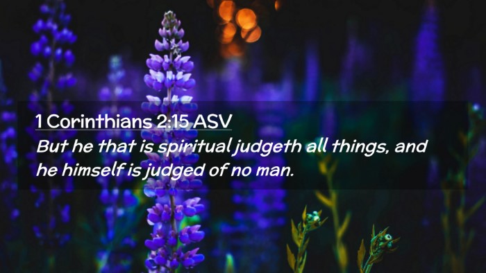 Picture 02 - 1 Corinthians 2:15 ASV Desktop Wallpaper - But he that is spiritual judgeth all things, and - Desktop Bible Verse Wallpaper