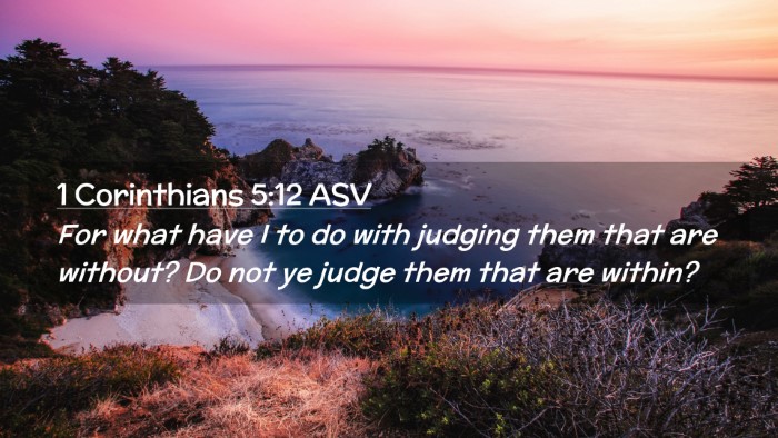 Picture 02 - 1 Corinthians 5:12 ASV Desktop Wallpaper - For what have I to do with judging them that are - Desktop Bible Verse Wallpaper