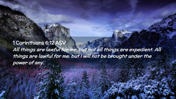 Picture 02 - 1 Corinthians 6:12 ASV Desktop Wallpaper - All things are lawful for me; but not all things - Desktop Bible Verse Wallpaper