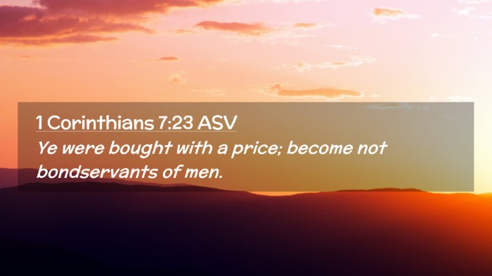 Picture 02 - 1 Corinthians 7:23 ASV Desktop Wallpaper - Ye were bought with a price; become not - Desktop Bible Verse Wallpaper