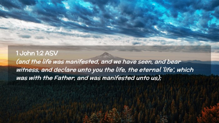 Picture 02 - 1 John 1:2 ASV Desktop Wallpaper - (and the life was manifested, and we have seen, - Desktop Bible Verse Wallpaper