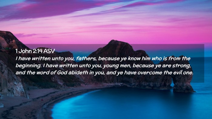 Picture 02 - 1 John 2:14 ASV Desktop Wallpaper - I have written unto you, fathers, because ye know - Desktop Bible Verse Wallpaper