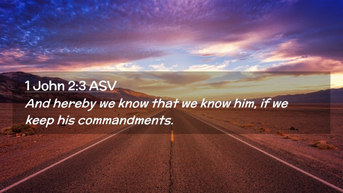 Picture 02 - 1 John 2:3 ASV Desktop Wallpaper - And hereby we know that we know him, if we keep - Desktop Bible Verse Wallpaper