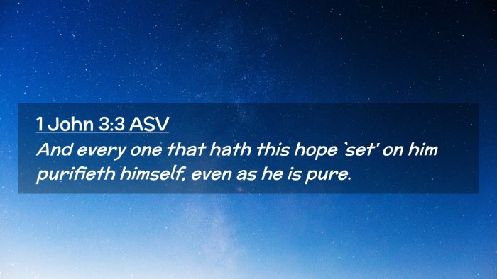 Picture 02 - 1 John 3:3 ASV Desktop Wallpaper - And every one that hath this hope `set' on him - Desktop Bible Verse Wallpaper