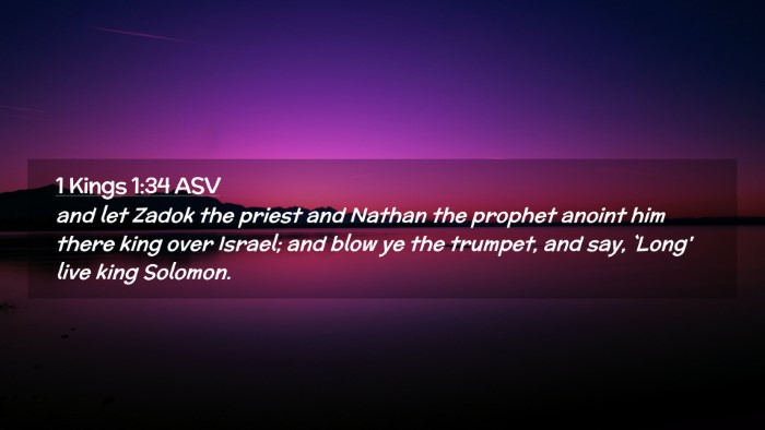Picture 02 - 1 Kings 1:34 ASV Desktop Wallpaper - and let Zadok the priest and Nathan the prophet - Desktop Bible Verse Wallpaper
