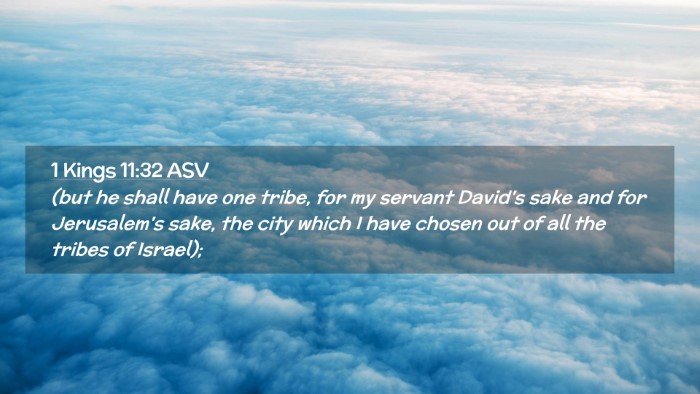 Picture 02 - 1 Kings 11:32 ASV Desktop Wallpaper - (but he shall have one tribe, for my servant - Desktop Bible Verse Wallpaper