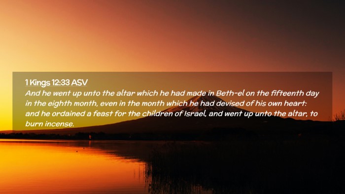 Picture 02 - 1 Kings 12:33 ASV Desktop Wallpaper - And he went up unto the altar which he had made - Desktop Bible Verse Wallpaper