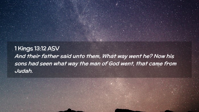 Picture 02 - 1 Kings 13:12 ASV Desktop Wallpaper - And their father said unto them, What way went - Desktop Bible Verse Wallpaper