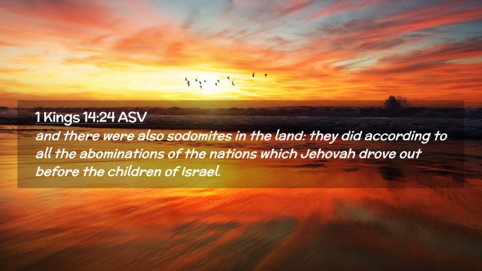 Picture 02 - 1 Kings 14:24 ASV Desktop Wallpaper - and there were also sodomites in the land: they - Desktop Bible Verse Wallpaper