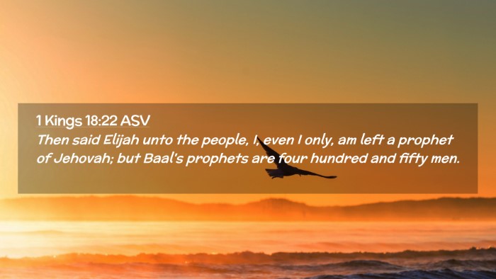 Picture 02 - 1 Kings 18:22 ASV Desktop Wallpaper - Then said Elijah unto the people, I, even I only, - Desktop Bible Verse Wallpaper