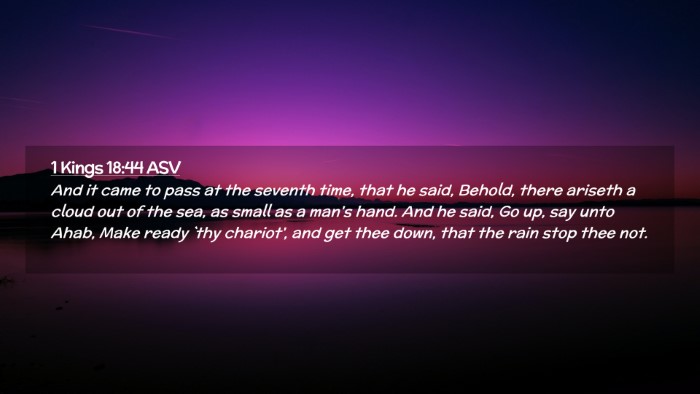 Picture 02 - 1 Kings 18:44 ASV Desktop Wallpaper - And it came to pass at the seventh time, that he - Desktop Bible Verse Wallpaper