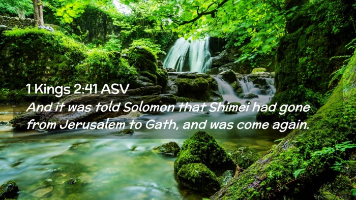 Picture 02 - 1 Kings 2:41 ASV Desktop Wallpaper - And it was told Solomon that Shimei had gone from - Desktop Bible Verse Wallpaper