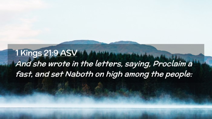 Picture 02 - 1 Kings 21:9 ASV Desktop Wallpaper - And she wrote in the letters, saying, Proclaim a - Desktop Bible Verse Wallpaper