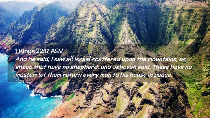Picture 02 - 1 Kings 22:17 ASV Desktop Wallpaper - And he said, I saw all Israel scattered upon the - Desktop Bible Verse Wallpaper
