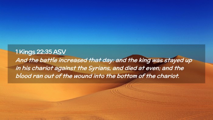 Picture 02 - 1 Kings 22:35 ASV Desktop Wallpaper - And the battle increased that day: and the king - Desktop Bible Verse Wallpaper