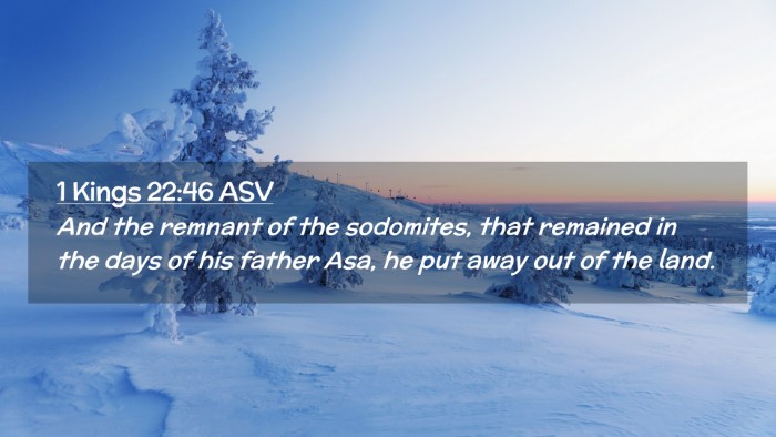 Picture 02 - 1 Kings 22:46 ASV Desktop Wallpaper - And the remnant of the sodomites, that remained - Desktop Bible Verse Wallpaper