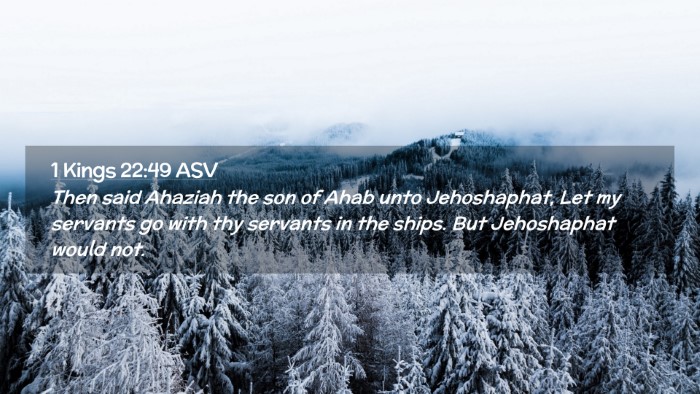 Picture 02 - 1 Kings 22:49 ASV Desktop Wallpaper - Then said Ahaziah the son of Ahab unto - Desktop Bible Verse Wallpaper
