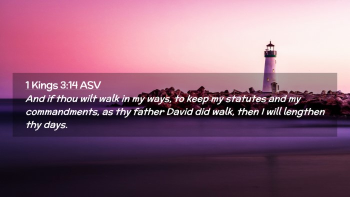 Picture 02 - 1 Kings 3:14 ASV Desktop Wallpaper - And if thou wilt walk in my ways, to keep my - Desktop Bible Verse Wallpaper