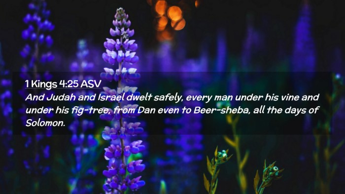 Picture 02 - 1 Kings 4:25 ASV Desktop Wallpaper - And Judah and Israel dwelt safely, every man - Desktop Bible Verse Wallpaper