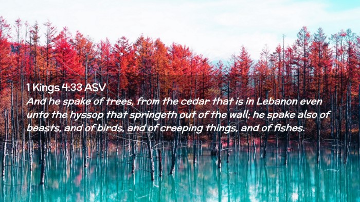 Picture 02 - 1 Kings 4:33 ASV Desktop Wallpaper - And he spake of trees, from the cedar that is in - Desktop Bible Verse Wallpaper