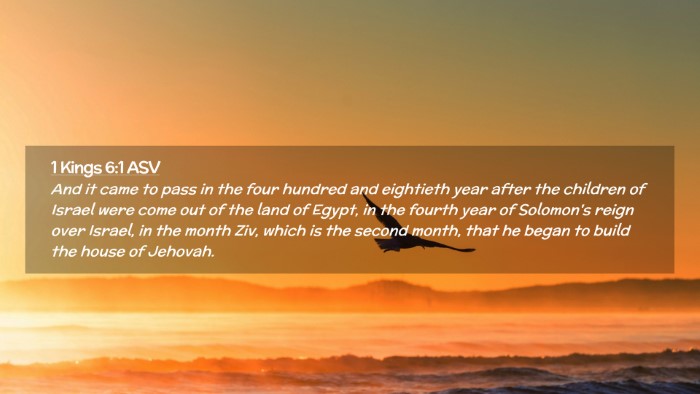 Picture 02 - 1 Kings 6:1 ASV Desktop Wallpaper - And it came to pass in the four hundred and - Desktop Bible Verse Wallpaper