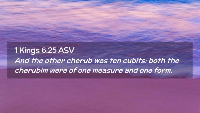 Picture 02 - 1 Kings 6:25 ASV Desktop Wallpaper - And the other cherub was ten cubits: both the - Desktop Bible Verse Wallpaper