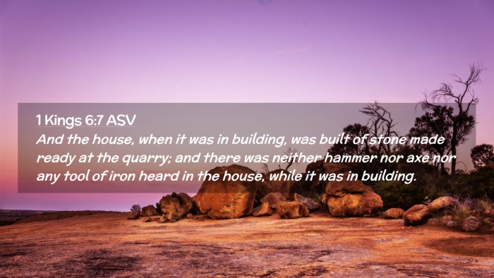 Picture 02 - 1 Kings 6:7 ASV Desktop Wallpaper - And the house, when it was in building, was built - Desktop Bible Verse Wallpaper