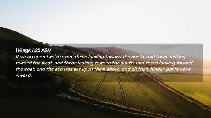 Picture 02 - 1 Kings 7:25 ASV Desktop Wallpaper - It stood upon twelve oxen, three looking toward - Desktop Bible Verse Wallpaper