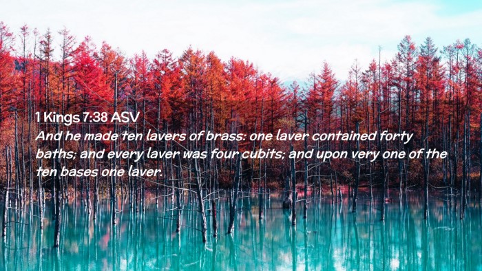 Picture 02 - 1 Kings 7:38 ASV Desktop Wallpaper - And he made ten lavers of brass: one laver - Desktop Bible Verse Wallpaper