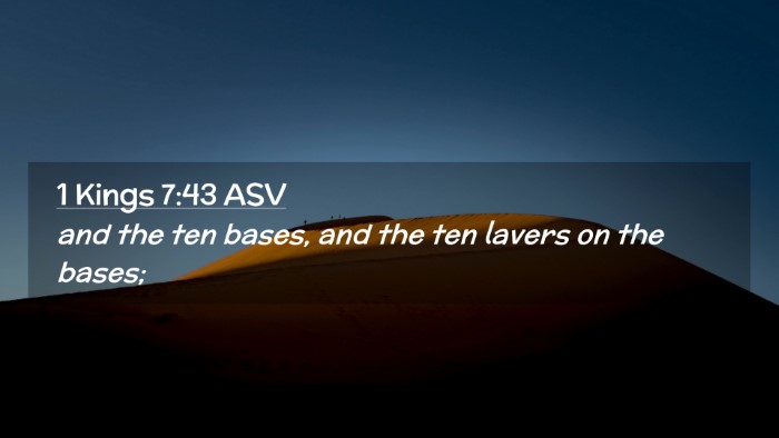 Picture 02 - 1 Kings 7:43 ASV Desktop Wallpaper - and the ten bases, and the ten lavers on the - Desktop Bible Verse Wallpaper