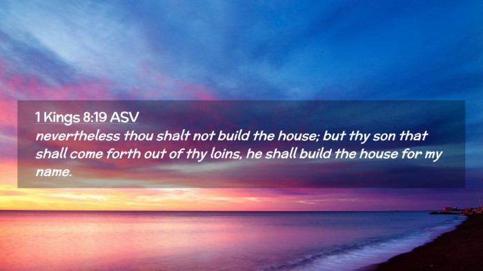 Picture 02 - 1 Kings 8:19 ASV Desktop Wallpaper - nevertheless thou shalt not build the house; but - Desktop Bible Verse Wallpaper