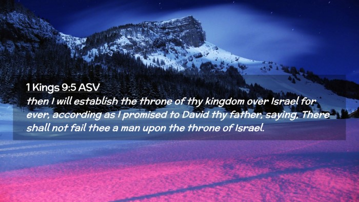 Picture 02 - 1 Kings 9:5 ASV Desktop Wallpaper - then I will establish the throne of thy kingdom - Desktop Bible Verse Wallpaper