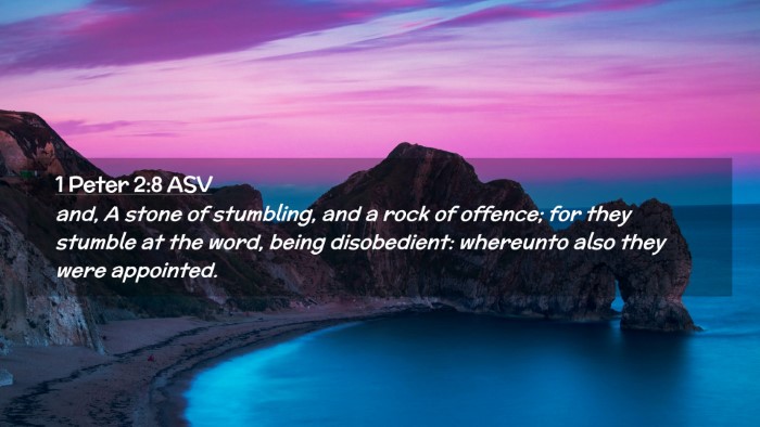 Picture 02 - 1 Peter 2:8 ASV Desktop Wallpaper - and, A stone of stumbling, and a rock of offence; - Desktop Bible Verse Wallpaper