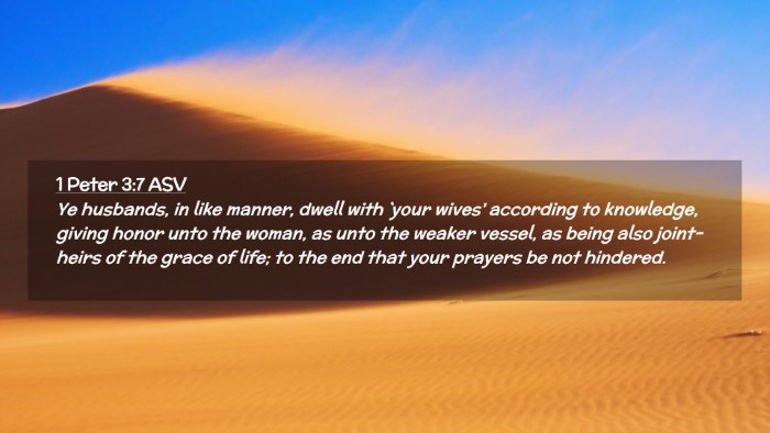 Picture 02 - 1 Peter 3:7 ASV Desktop Wallpaper - Ye husbands, in like manner, dwell with `your - Desktop Bible Verse Wallpaper