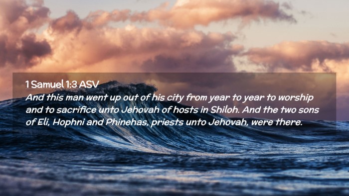 Picture 02 - 1 Samuel 1:3 ASV Desktop Wallpaper - And this man went up out of his city from year to - Desktop Bible Verse Wallpaper