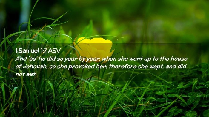 Picture 02 - 1 Samuel 1:7 ASV Desktop Wallpaper - And `as' he did so year by year, when she went up - Desktop Bible Verse Wallpaper