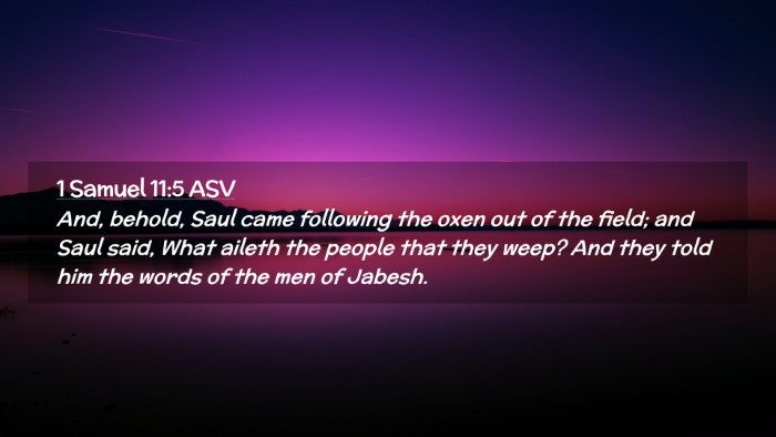 Picture 02 - 1 Samuel 11:5 ASV Desktop Wallpaper - And, behold, Saul came following the oxen out of - Desktop Bible Verse Wallpaper