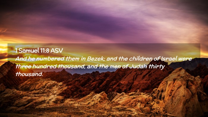 Picture 02 - 1 Samuel 11:8 ASV Desktop Wallpaper - And he numbered them in Bezek; and the children - Desktop Bible Verse Wallpaper