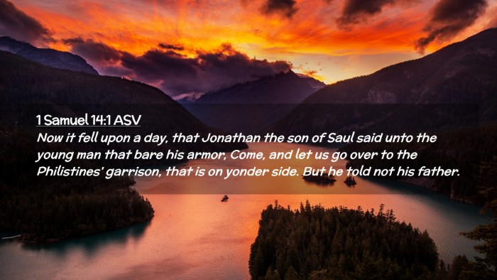 Picture 02 - 1 Samuel 14:1 ASV Desktop Wallpaper - Now it fell upon a day, that Jonathan the son of - Desktop Bible Verse Wallpaper