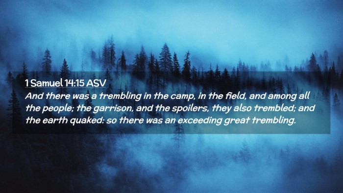 Picture 02 - 1 Samuel 14:15 ASV Desktop Wallpaper - And there was a trembling in the camp, in the - Desktop Bible Verse Wallpaper