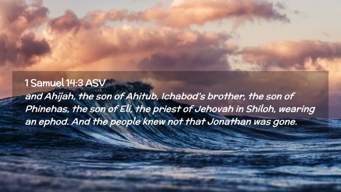 Picture 02 - 1 Samuel 14:3 ASV Desktop Wallpaper - and Ahijah, the son of Ahitub, Ichabod's brother, - Desktop Bible Verse Wallpaper