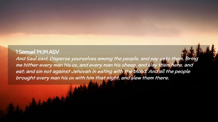 Picture 02 - 1 Samuel 14:34 ASV Desktop Wallpaper - And Saul said, Disperse yourselves among the - Desktop Bible Verse Wallpaper