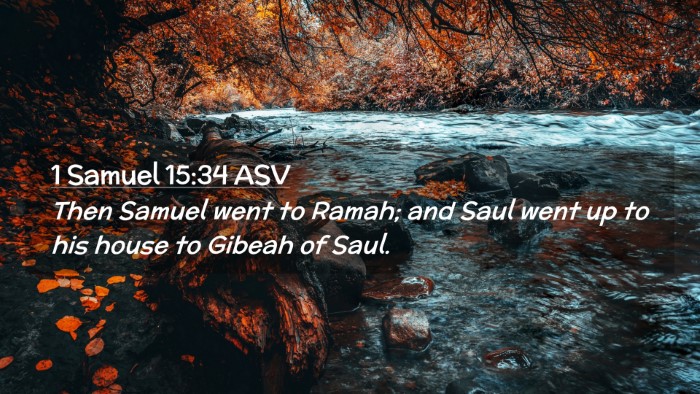 Picture 02 - 1 Samuel 15:34 ASV Desktop Wallpaper - Then Samuel went to Ramah; and Saul went up to - Desktop Bible Verse Wallpaper