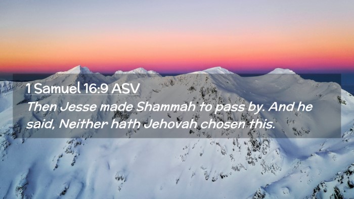 Picture 02 - 1 Samuel 16:9 ASV Desktop Wallpaper - Then Jesse made Shammah to pass by. And he said, - Desktop Bible Verse Wallpaper