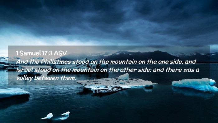 Picture 02 - 1 Samuel 17:3 ASV Desktop Wallpaper - And the Philistines stood on the mountain on the - Desktop Bible Verse Wallpaper