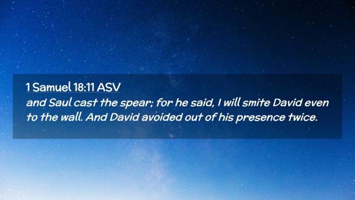 Picture 02 - 1 Samuel 18:11 ASV Desktop Wallpaper - and Saul cast the spear; for he said, I will - Desktop Bible Verse Wallpaper