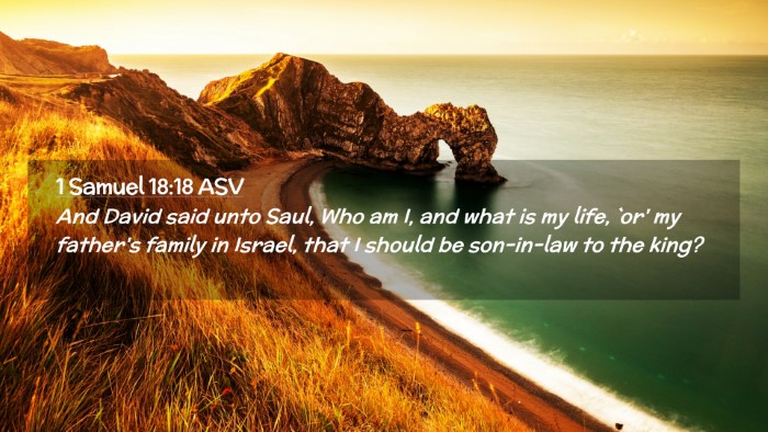 Picture 02 - 1 Samuel 18:18 ASV Desktop Wallpaper - And David said unto Saul, Who am I, and what is - Desktop Bible Verse Wallpaper