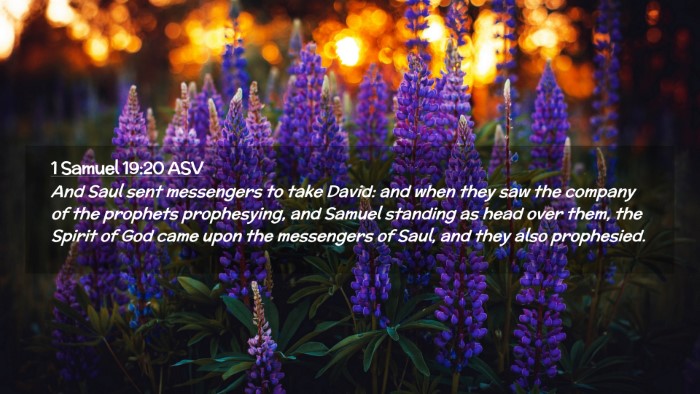 Picture 02 - 1 Samuel 19:20 ASV Desktop Wallpaper - And Saul sent messengers to take David: and when - Desktop Bible Verse Wallpaper